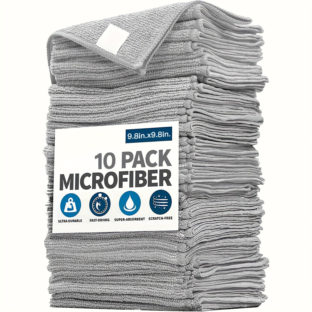 UltraWipe 10-Pack – Soft, streak-free, ultra-absorbent microfiber cloths