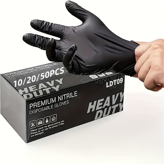 Black Disposable Nitrile Gloves Powder and Latex Free