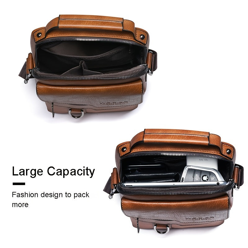 Mens Leather Crossbody Bag