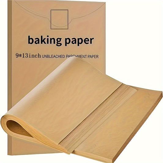 50-Pack Unbleached Non-Stick Parchment Paper Sheets