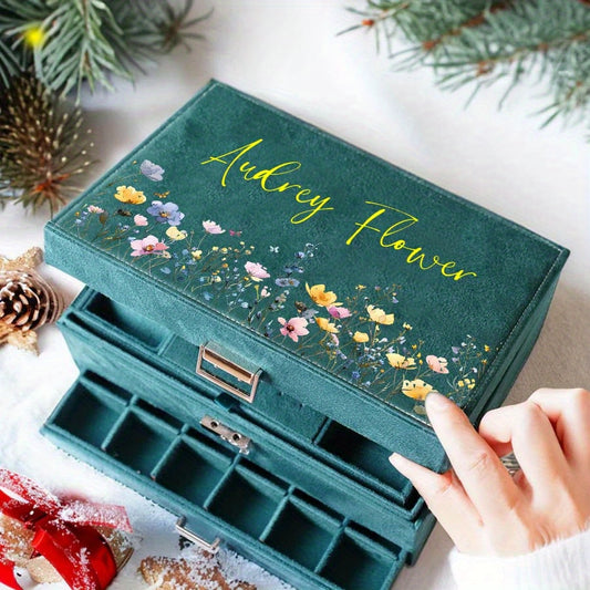 Elegant Customizable Velvet Jewellery Box