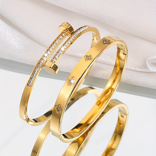 18K Gold Plated Luxury Bracelet Set – Stylish, Durable & Perfect for Any Occasion!