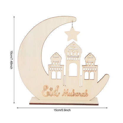 Wooden EID/Ramadan Mubarak Decoration