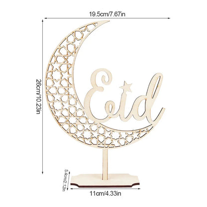 Wooden EID/Ramadan Mubarak Decoration