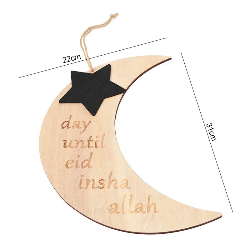 Wooden EID/Ramadan Mubarak Decoration