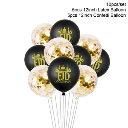 Eid and Ramadan Mubarak Banner Balloons