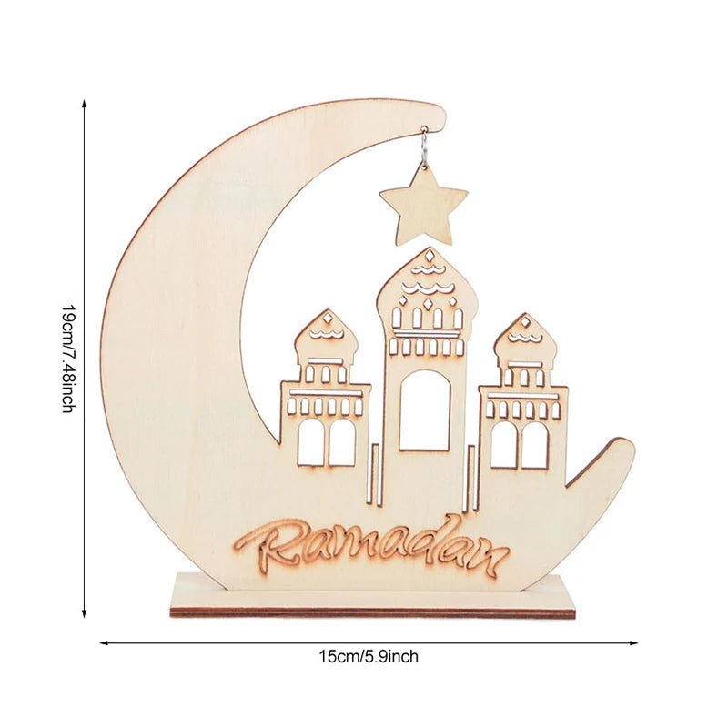 Wooden EID/Ramadan Mubarak Decoration