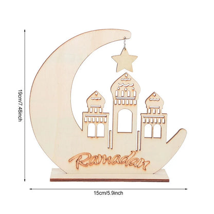 Wooden EID/Ramadan Mubarak Decoration