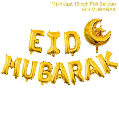 Eid and Ramadan Mubarak Banner Balloons