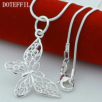 Sterling Silver Butterfly Pendant Necklace