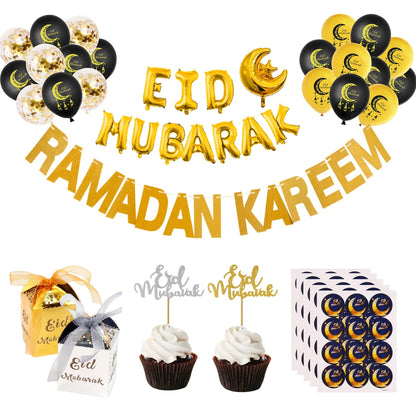 Eid and Ramadan Mubarak Banner Balloons