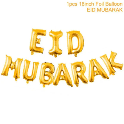 Eid and Ramadan Mubarak Banner Balloons