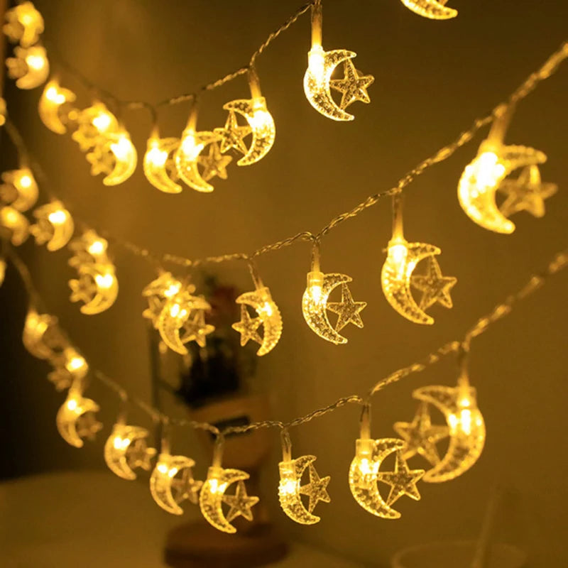 Moon Star Ramadan & Eid Decor String Lights