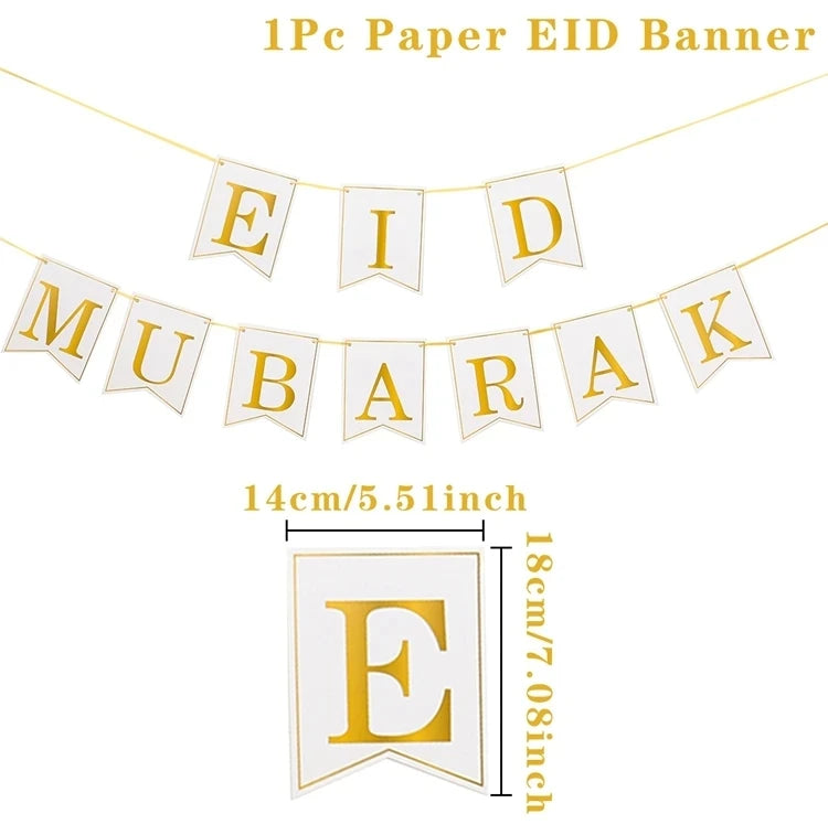 Eid and Ramadan Mubarak Banner Balloons