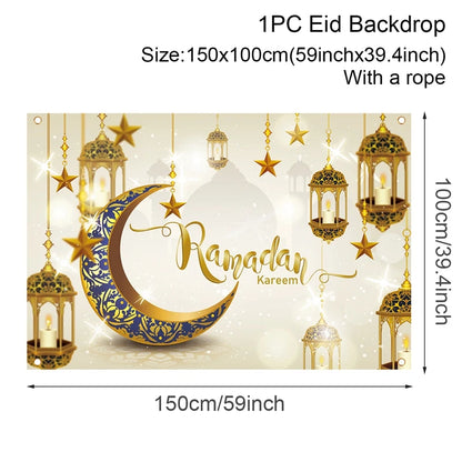 Eid Mubarak Ramadan Kareem Backdrop