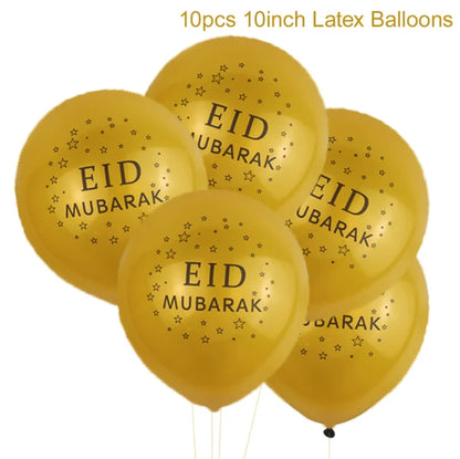 Eid and Ramadan Mubarak Banner Balloons