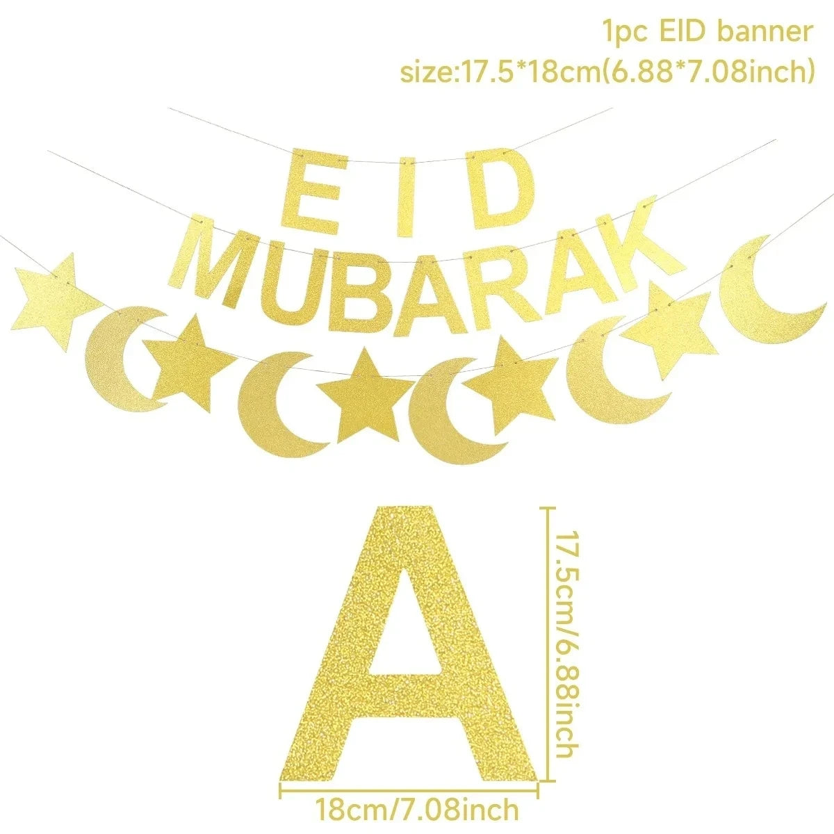 Eid and Ramadan Mubarak Banner Balloons