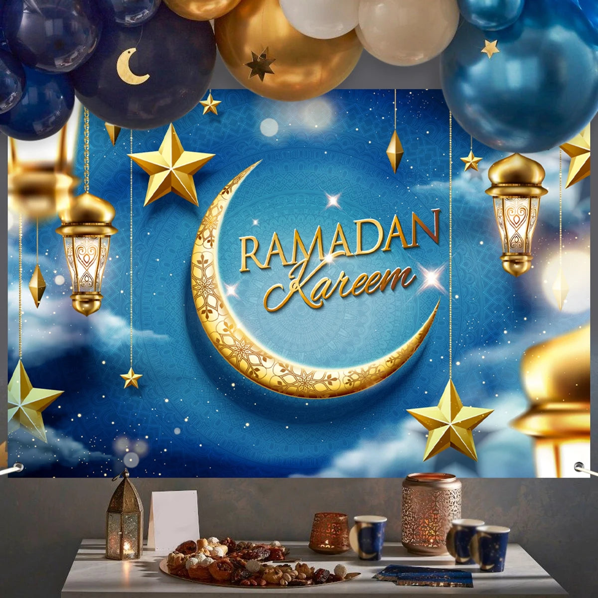 Eid Mubarak Ramadan Kareem Backdrop