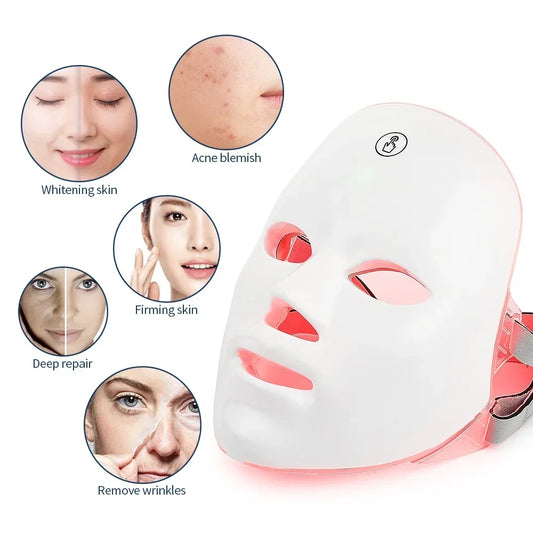 7-Color LED Therapy Facial Mask – Rejuvenate, Tighten & Glow!