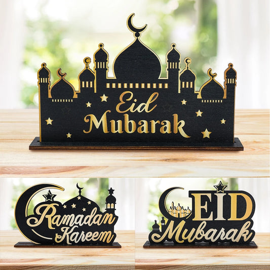 Eid and Ramadan Mubarak Wooden Ornaments