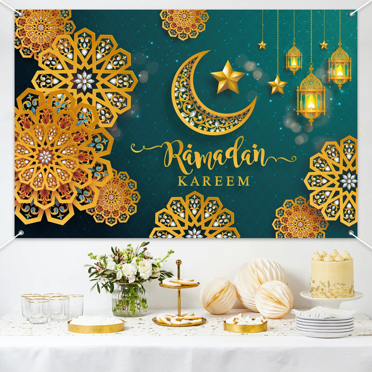 Eid Mubarak Ramadan Kareem Backdrop