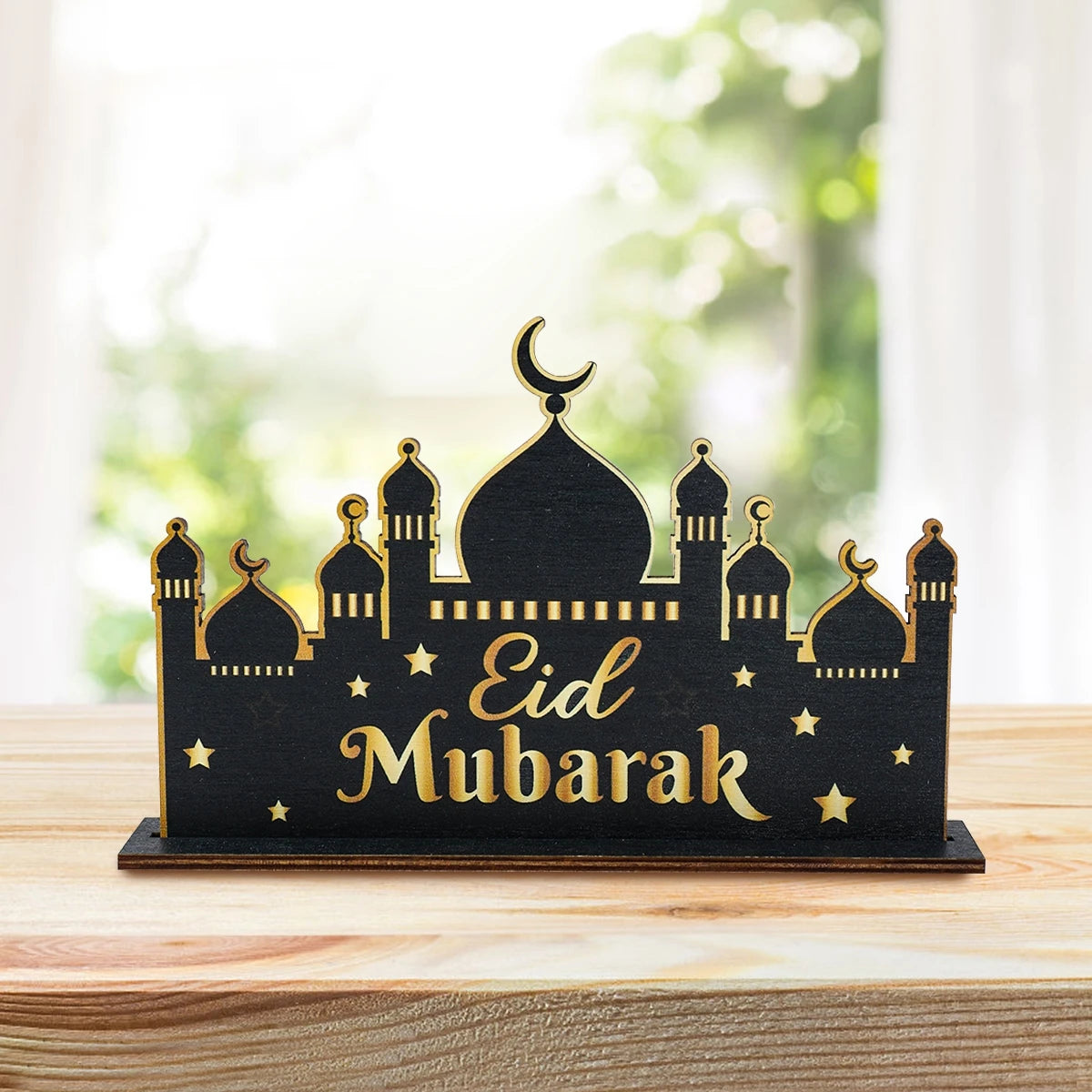 Eid and Ramadan Mubarak Wooden Ornaments