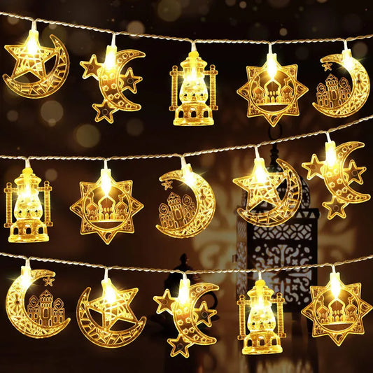 Moon Star Ramadan & Eid Decor String Lights