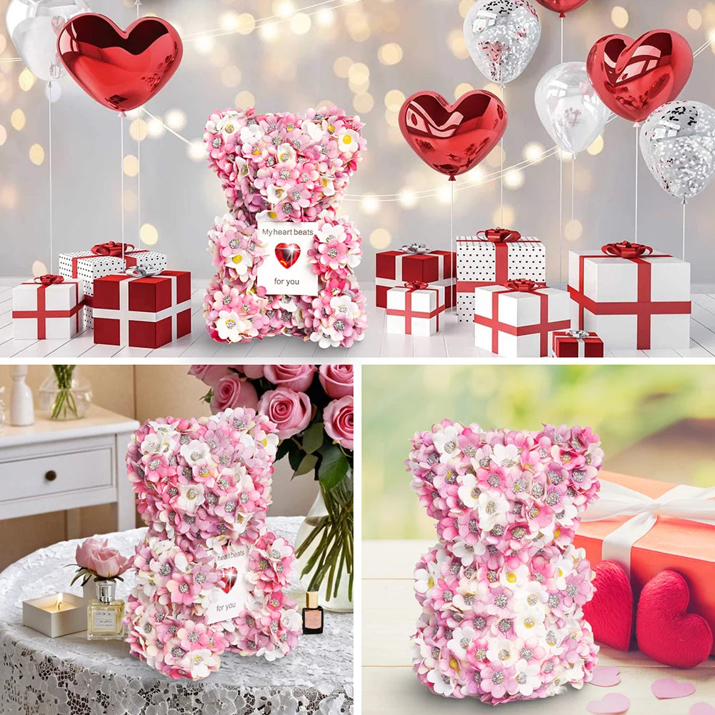 Valentine Present 17cmEternal  Flower Rose Teddy Bear