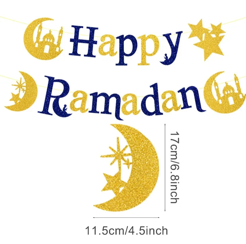 Eid and Ramadan Mubarak Banner Balloons