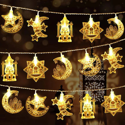 Moon Star Ramadan & Eid Decor String Lights