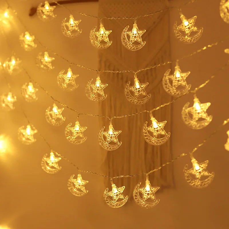 Moon Star Ramadan & Eid Decor String Lights