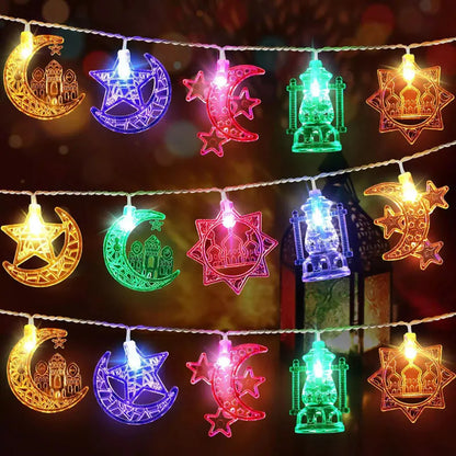 Moon Star Ramadan & Eid Decor String Lights