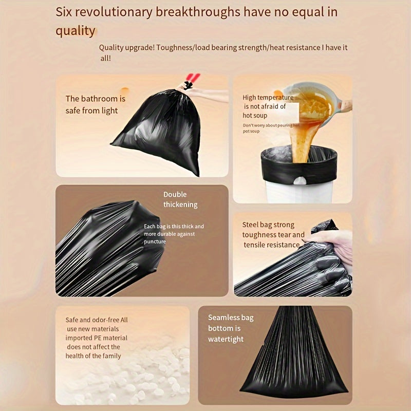 100-Count Heavy-Duty Black Drawstring Refuse/Bin Bags