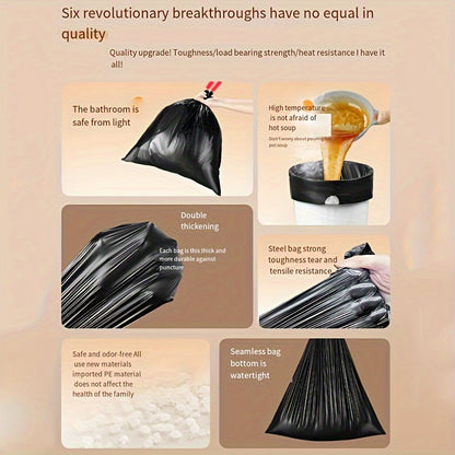 100-Count Heavy-Duty Black Drawstring Refuse/Bin Bags