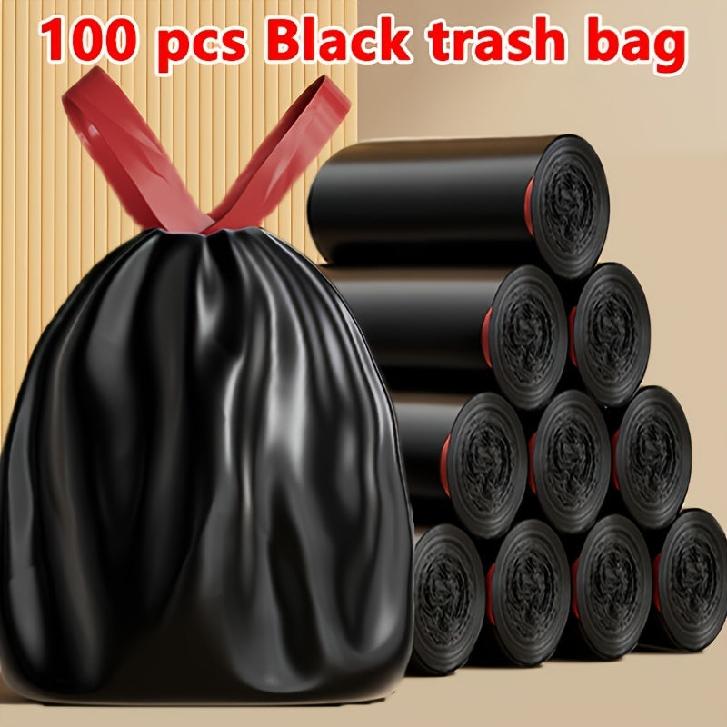 100-Count Heavy-Duty Black Drawstring Refuse/Bin Bags