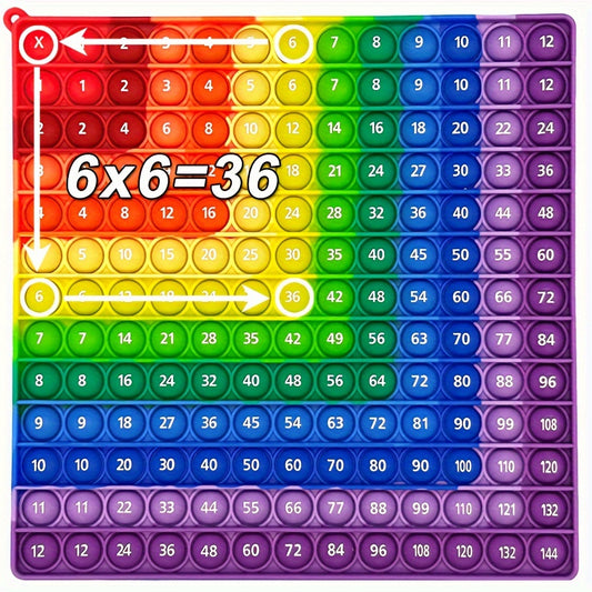 Pop & Learn: Colourful 12x12 Multiplication Fidget Toy – Fun Math Learning Made Easy!